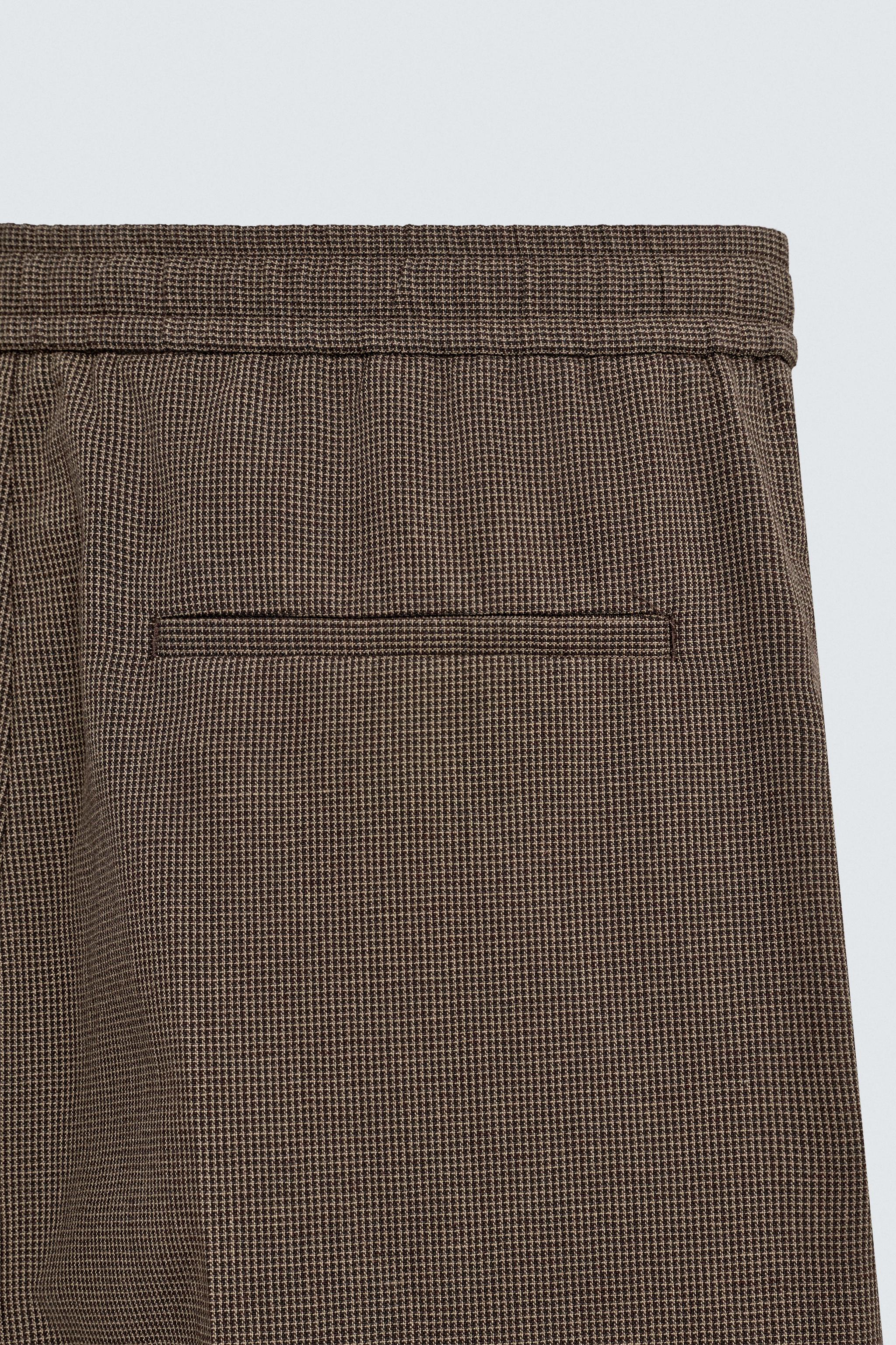 RELAXED FIT HOUNDSTOOTH SUIT PANTS